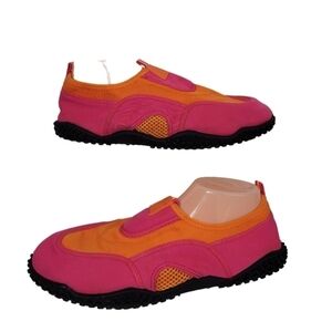 WATERSOCK Neon Pink & Orange Neoprene Water Shoes Size 10
